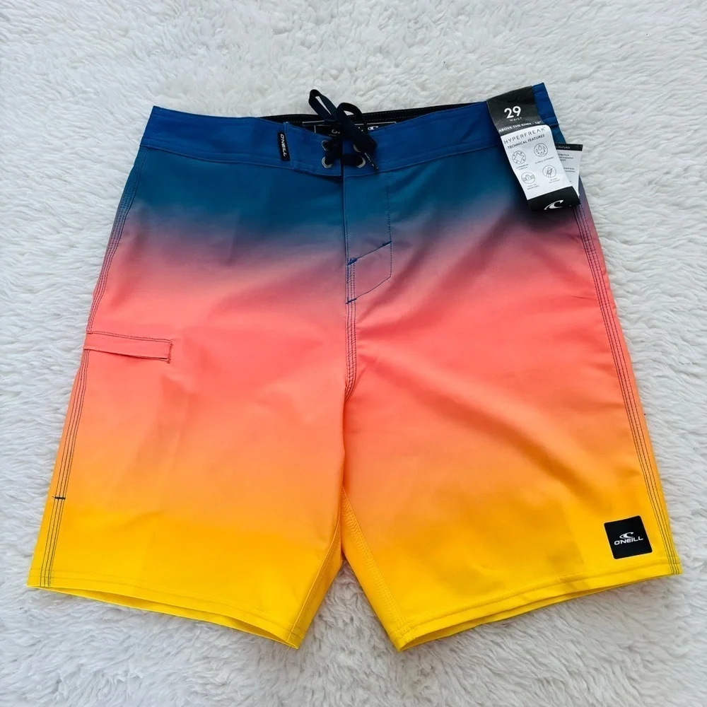 O’Niell Gradient Swim Shorts - Blue, Pink, Yellow
